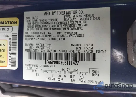2016 Ford Fusion Se from USA, damaged, VIN 1FA6P0HD8G5111427